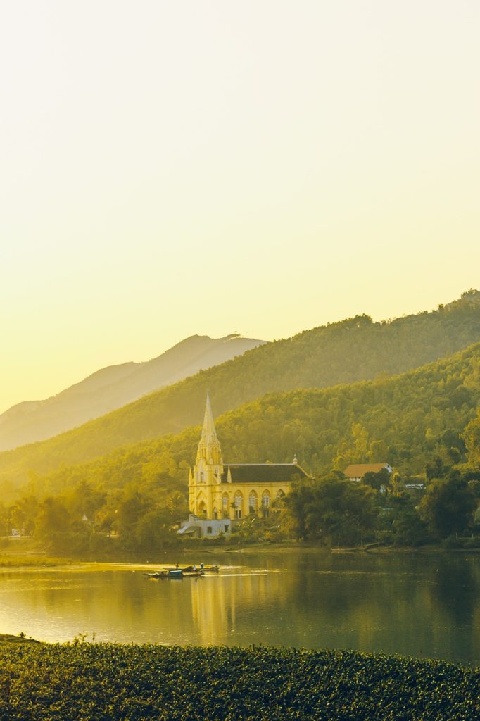 church, pray, landscape