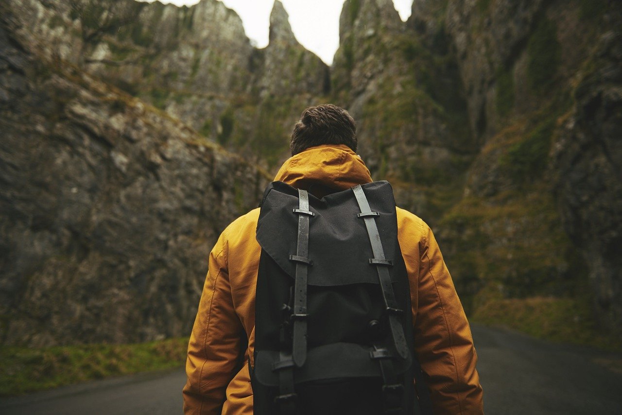 adult, adventure, backpack